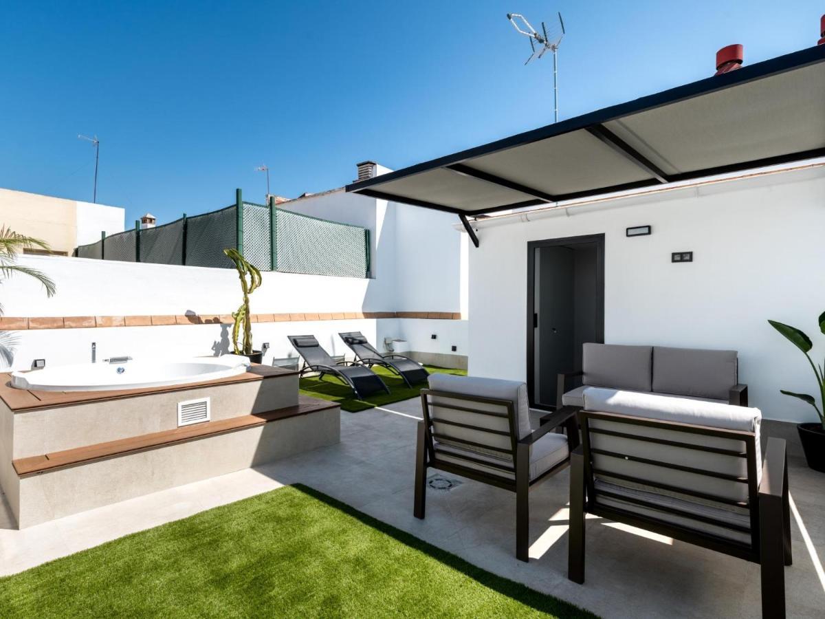 Pj Terraza Privada Banera Exterior Junto Catedral Apartman Sevilla Kültér fotó